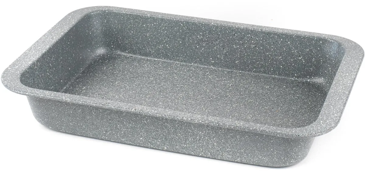 Marblestone Braadslede – 36cm – Koolstofstaal – Lichtgewicht – Gemakkelijk schoon te maken – Hoge zijkanten – Ovenbestendig – PFOA-vrij van Salter in Grijs – productfoto