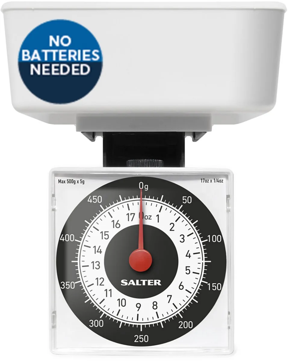 Mechanische Keukenweegschaal - Compact, Geen Batterijen van Salter in Wit – productfoto
