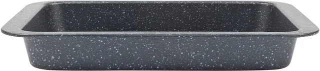 Megastone Braadslee –36cm Anti-aanbak Rechthoekige Braadpan, Duurzaam Koolstofstaal, Ovenbestendig tot 220°C, Hoogranden Ovenschaal, PFOA-vrij