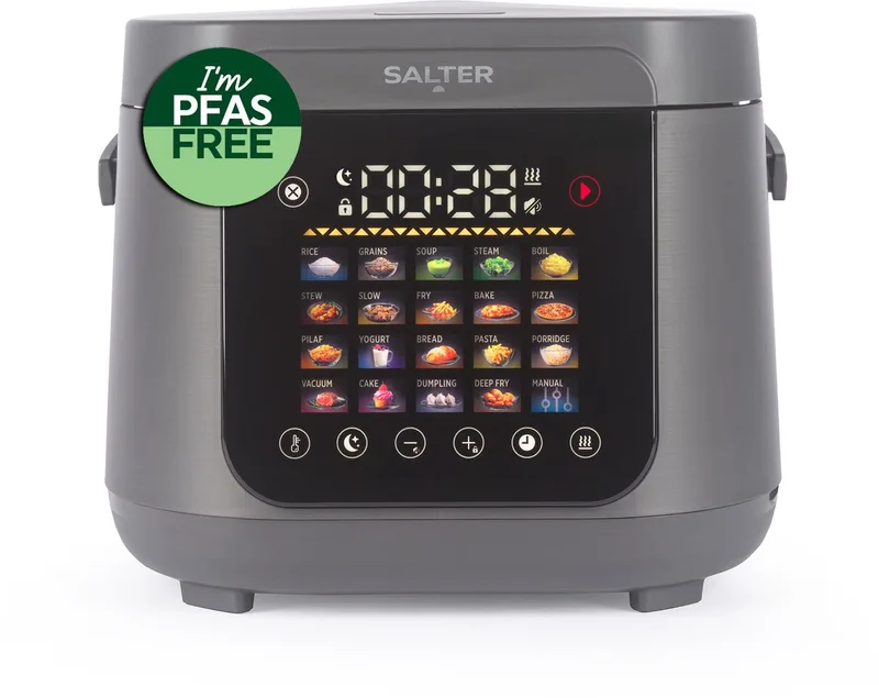 Multicooker - 5 Liter - 20 Voorinstellingen - Warmhoudfunctie by Salter in Grey – product photo