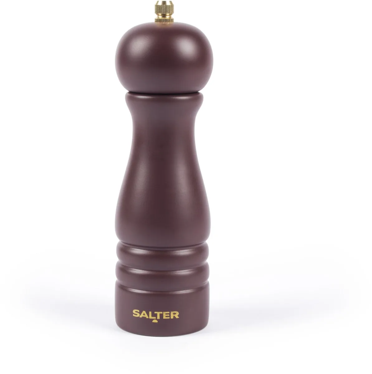 Olea Salt & Pepper Grinder – Enkel Houten Kruidenmolen, Verstelbare Maalgraad Grof tot Fijn, Keramisch Mechanisme, Handmatige Maalwerk voor Zoutkristallen & Hele Peperkorrels, Rustiek, Mulberry van Salter in Rood – productfoto