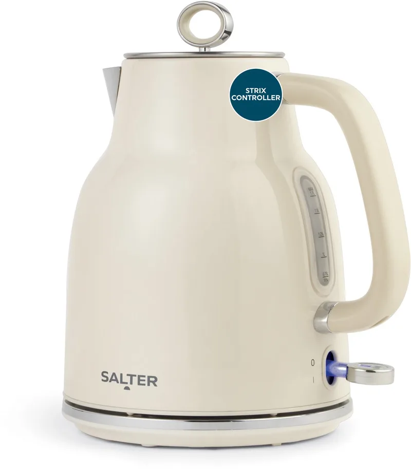 Retro Crème Waterkoker - 1,7 L - 360° Basis - Snel Koken fra Salter i Room – produktbillede