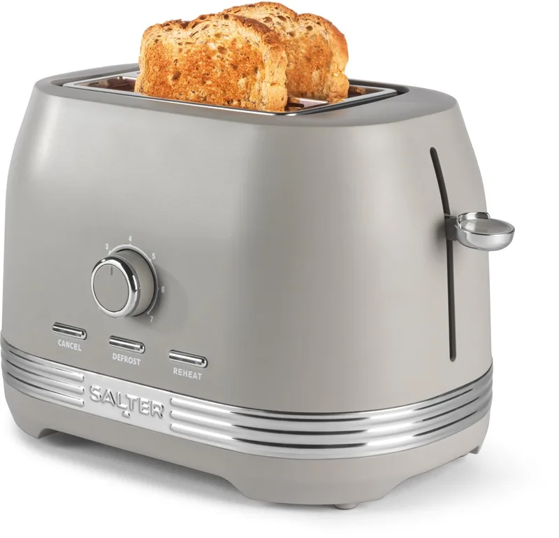 Rise Broodrooster - 800W, 7 Bruiningsniveaus, Brede Sleuven de Salter en Beige – photo produit