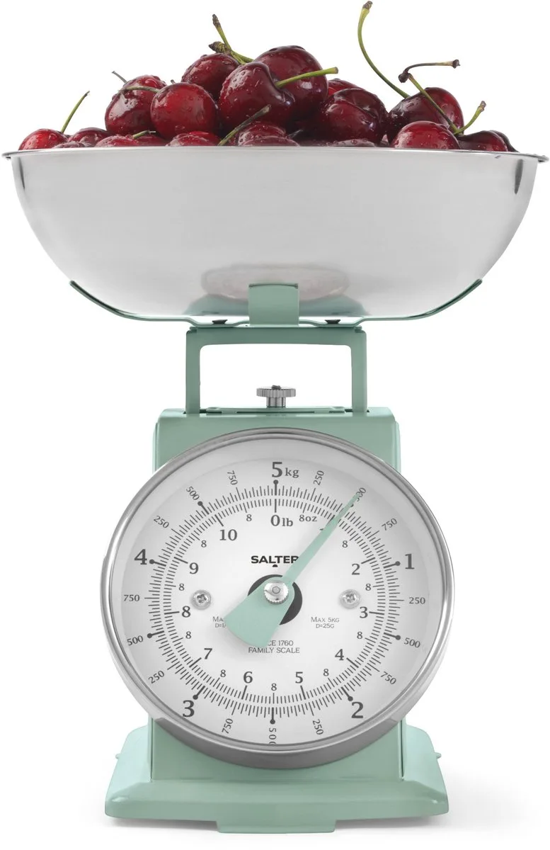 Timeless Mechanische Keukenweegschaal – 5Kg Capaciteit van Salter in Groen – productfoto
