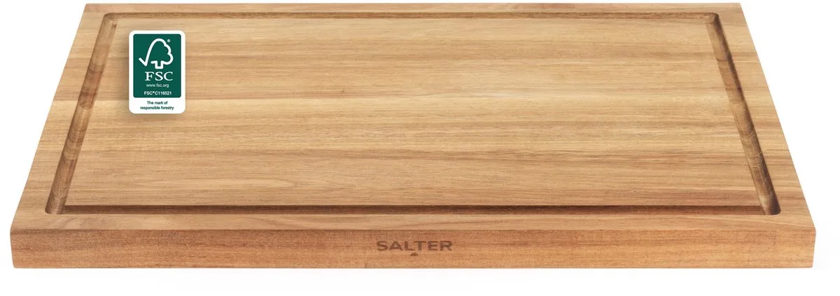 Toronto - Houten snijplank - Groot - Bescherm werkbladen van Salter in Bruin – productfoto