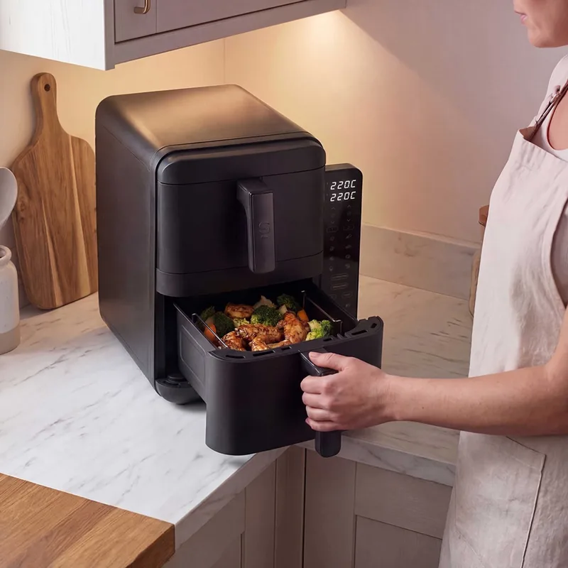 VertiCook Ultra Stapelbare Airfryer - 9L | 2400W | 60-230°C van Salter in Zwart – productfoto