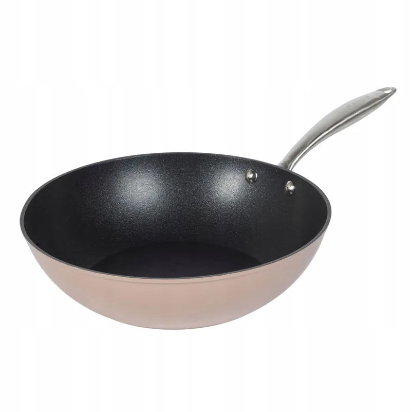 Wok Koekenpan 28 cm Non-stick Aluminium - Inductie Geschikt by Salter in Champagne – product photo