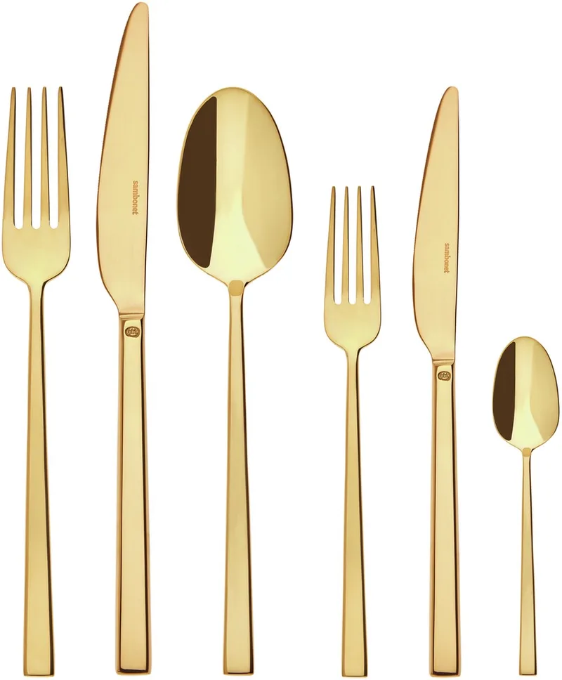 Bestekset 36 Dlg S.H. Rock Pvd Gold by Sambonet in Gold – product photo