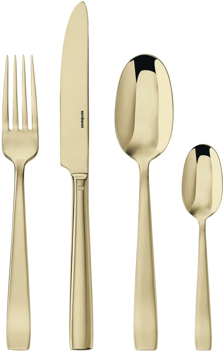 Bestekset Flat - 24 delig / 6 personen by Sambonet in Champagne – product photo