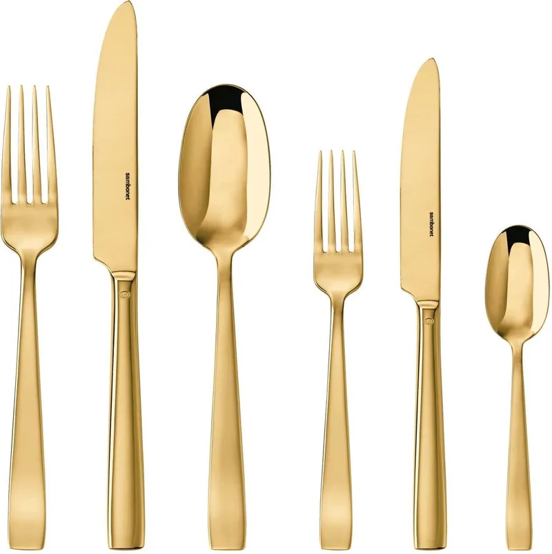 Bestekset Flat 36-Delig von Sambonet in Gold – Produktfoto