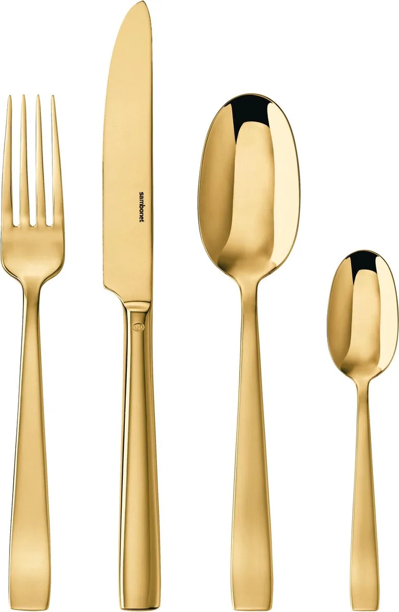 Bestekset Flat PVD - 24-delig by Sambonet in Gold – product photo