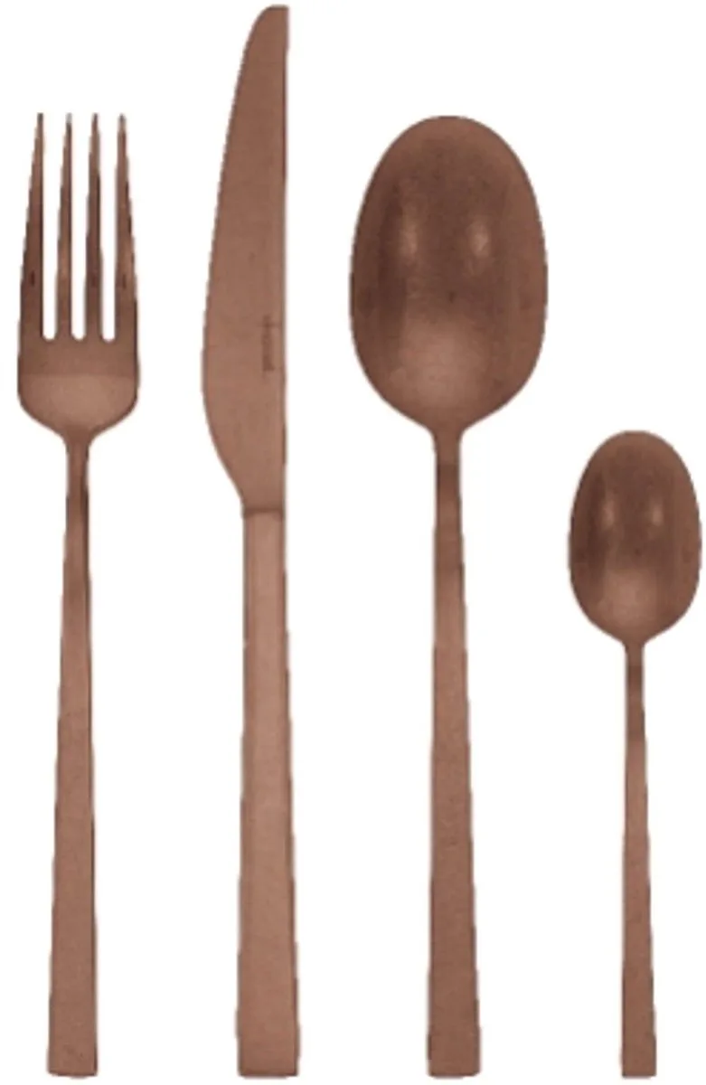 Bestekset Linea Q Vintage - 24 delig / 6 personen by Sambonet in Copper – product photo