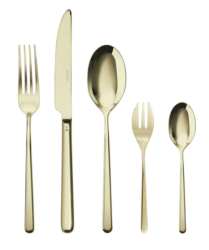 Bestekset Linear - 30 delig / 6 personen by Sambonet in Champagne – product photo
