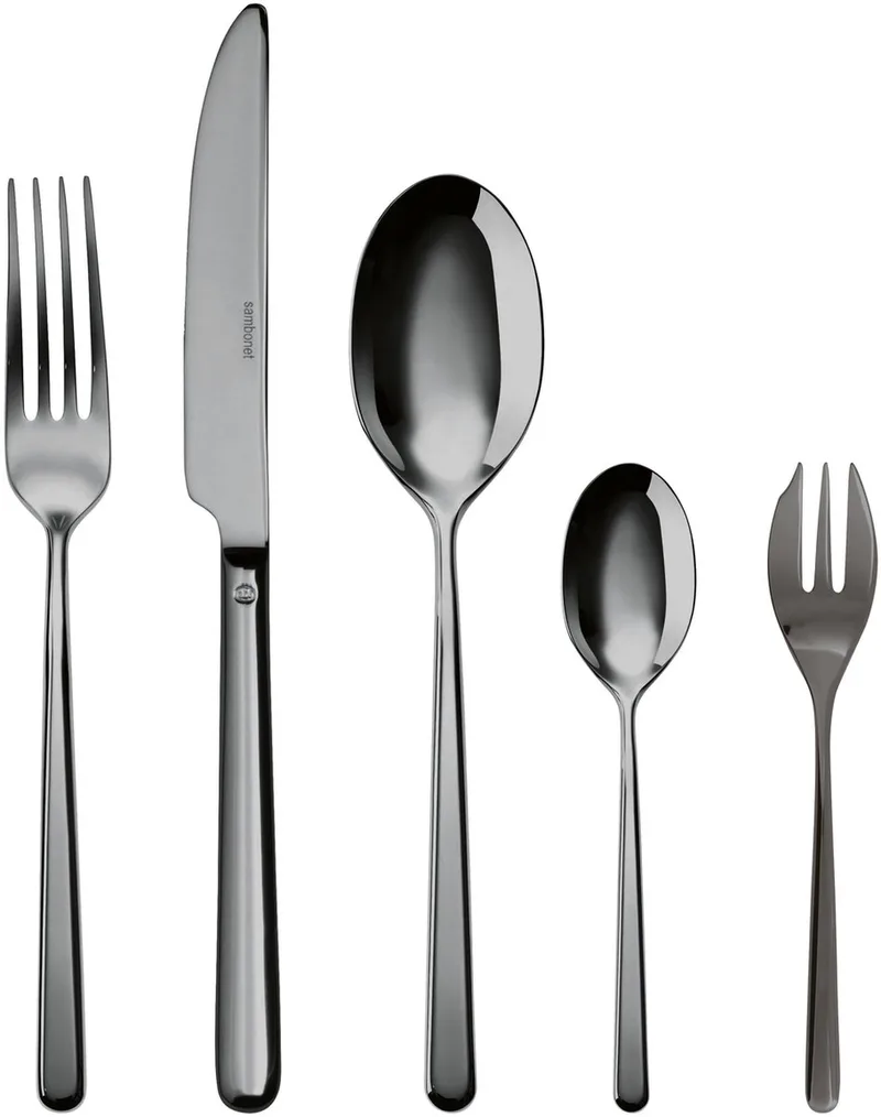 Bestekset Linear - 30 delig / 6 personen by Sambonet in Black – product photo