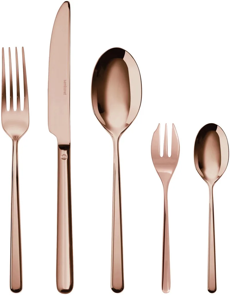 Bestekset Linear 30-Delig by Sambonet in Copper – product photo