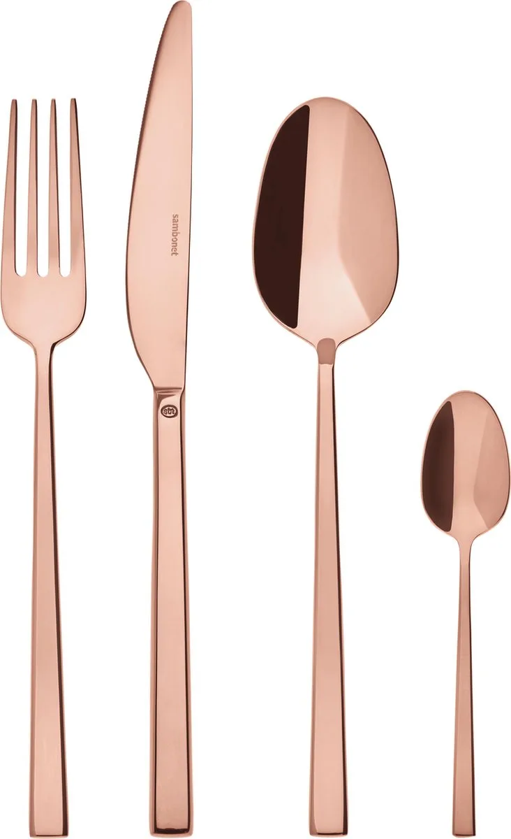 Bestekset Rock - 24 delig / 6 personen by Sambonet in Copper – product photo