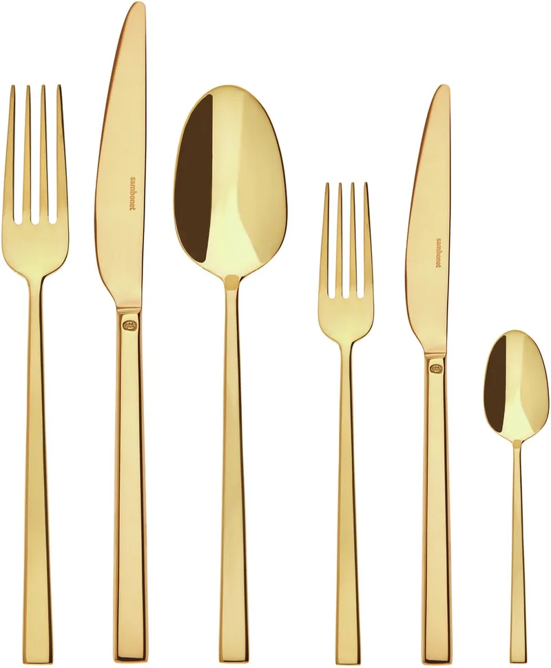 Bestekset Rock - 36 delig / 6 personen by Sambonet in Gold – product photo