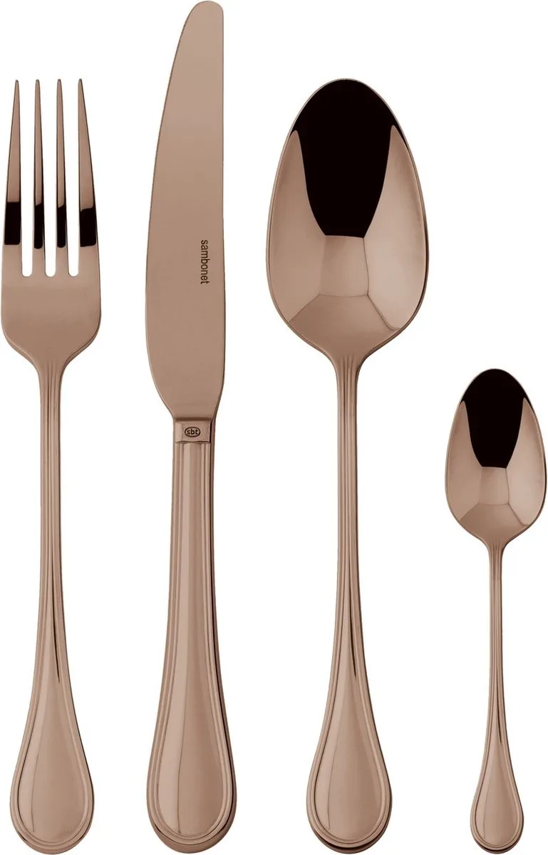 Bestekset Royal - 24 delig / 6 personen von Sambonet in Kupfer – Produktfoto