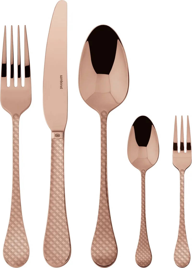 Bestekset Taormina - 30 delig / 6 personen by Sambonet in Copper – product photo