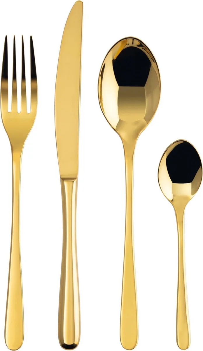 Bestekset Taste - 24 delig / 6 personen von Sambonet in Gold – Produktfoto
