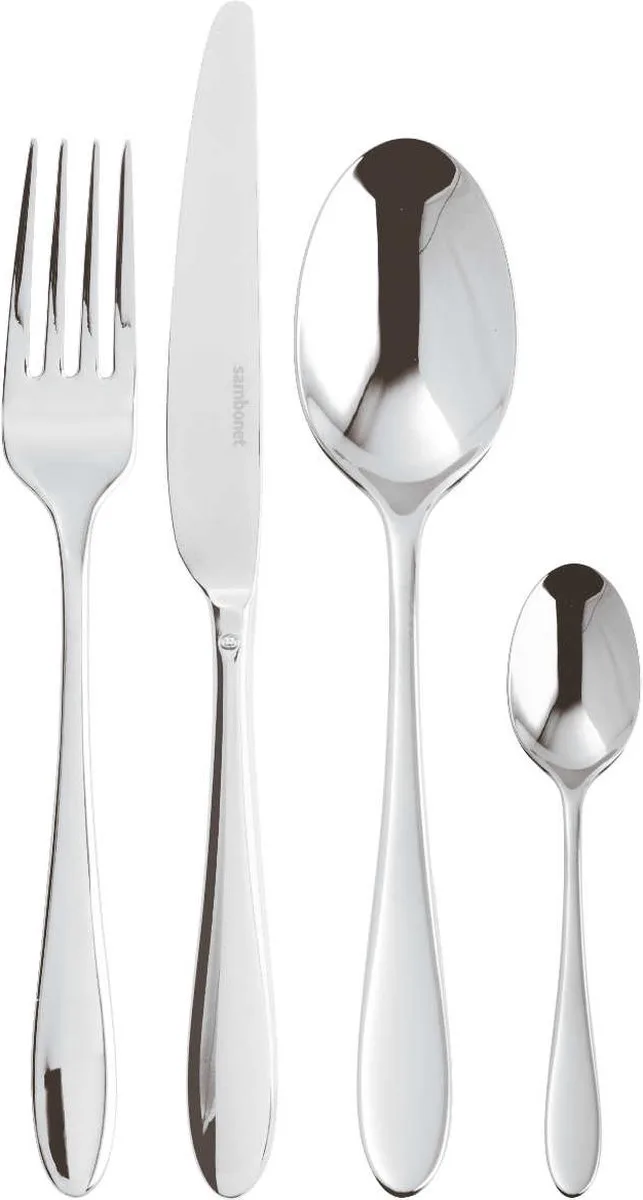 Bestekset Velvet - RVS - 24 delig / 6 personen von Sambonet in Silber – Produktfoto
