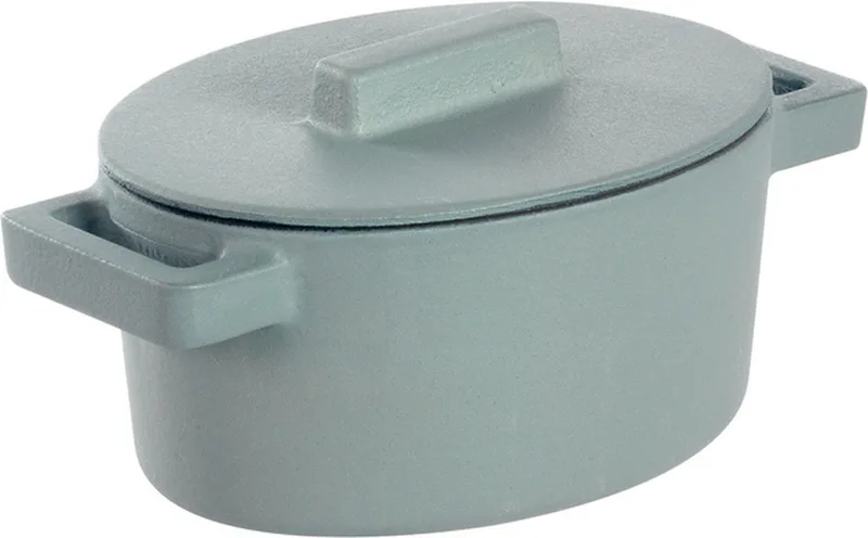 Braadpan 13 cm x 10 cm incl deksel by Sambonet in Blue – product photo