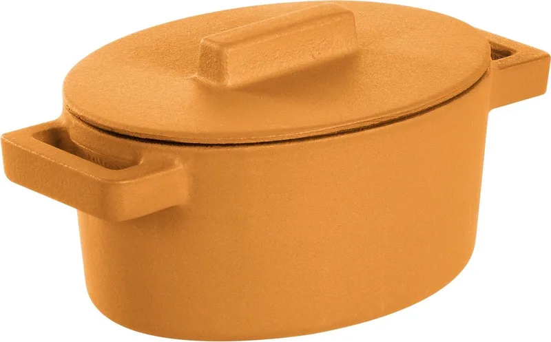Braadpan 13 cm x 10 cm incl deksel by Sambonet in Yellow – product photo