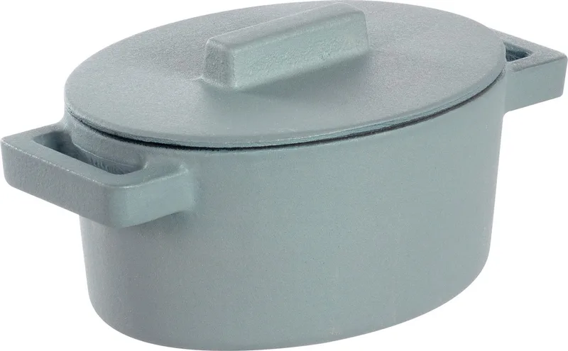 Braadpan 13 cm x 10 cm incl deksel van Sambonet in Grijs – productfoto