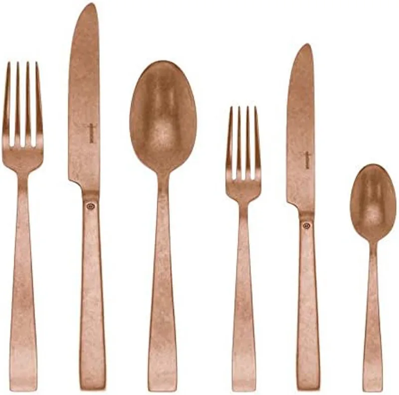 Cutlery Flat Vintage Old Gold 36pcs by Sambonet in Copper – product photo