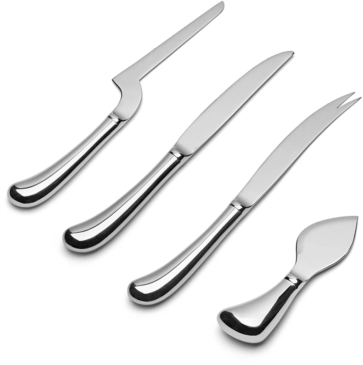 Living Kaasmessen - Rvs - 4 stuks - Zilverkleurig de Sambonet en Argent – photo produit