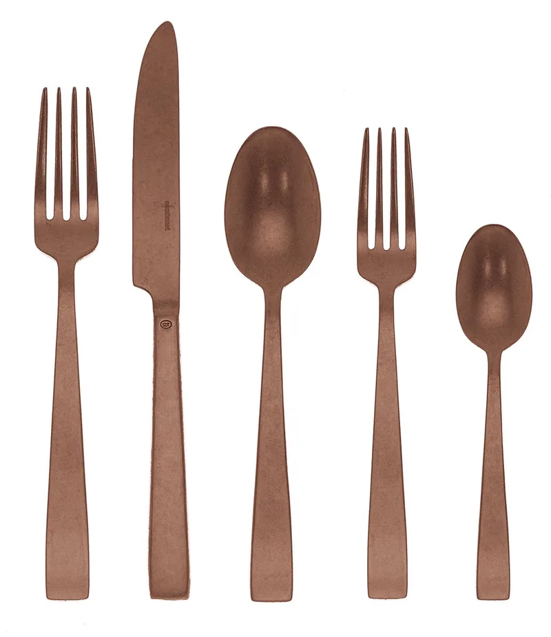 SA 024801 Bestekset 36 delig Flat Vintag van Sambonet in Koper – productfoto