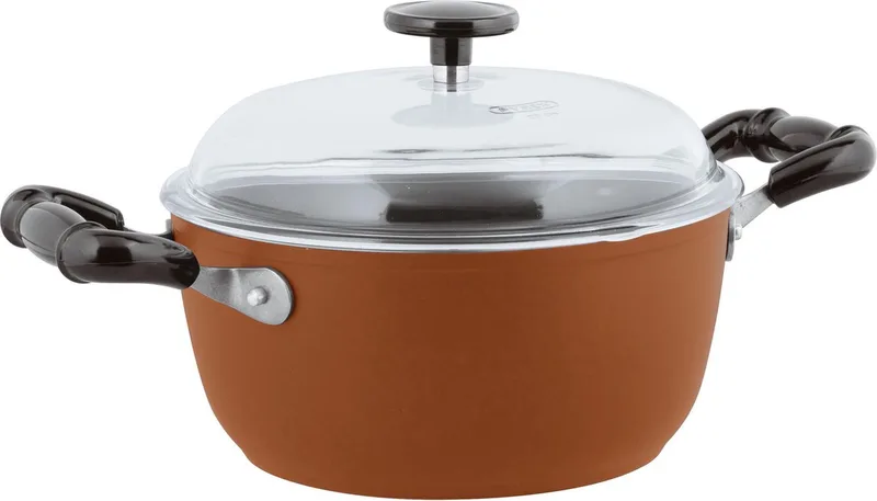 Vintage Kookpan - Incl. Deksel - Aluminium - Ø20cm van Sambonet in Rood – productfoto