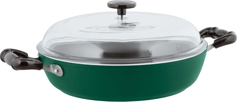 Vintage Sauteerpan - Incl. Deksel - Aluminium - Ø28cm van Sambonet in Groen – productfoto
