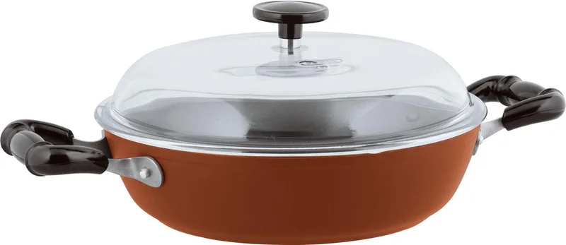 Vintage Sauteerpan - Incl. Deksel - Aluminium - Ø28cm van Sambonet in Rood – productfoto