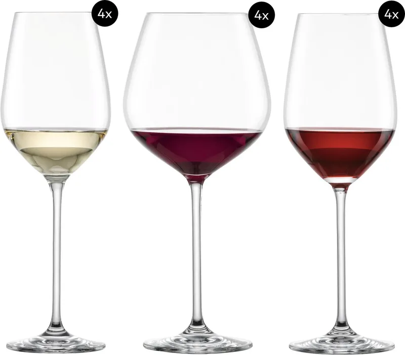 Fortissimo 12-delige wijnglazen set de Schott Zwiesel en Transparent – photo produit