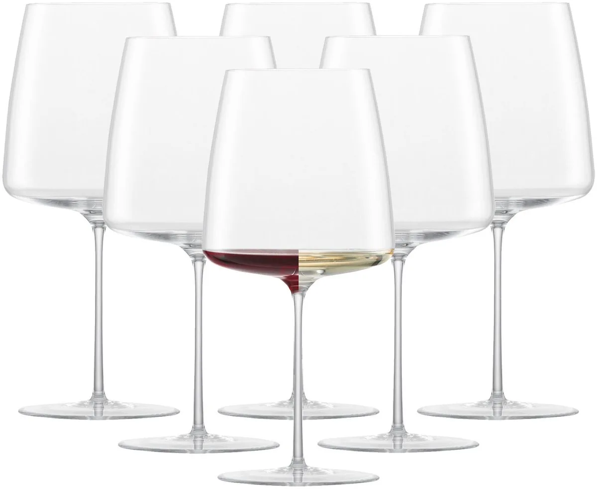 Rotweingläser samtig & üppig Simplify 740 ml Set van 6 van Schott Zwiesel in Transparant – productfoto