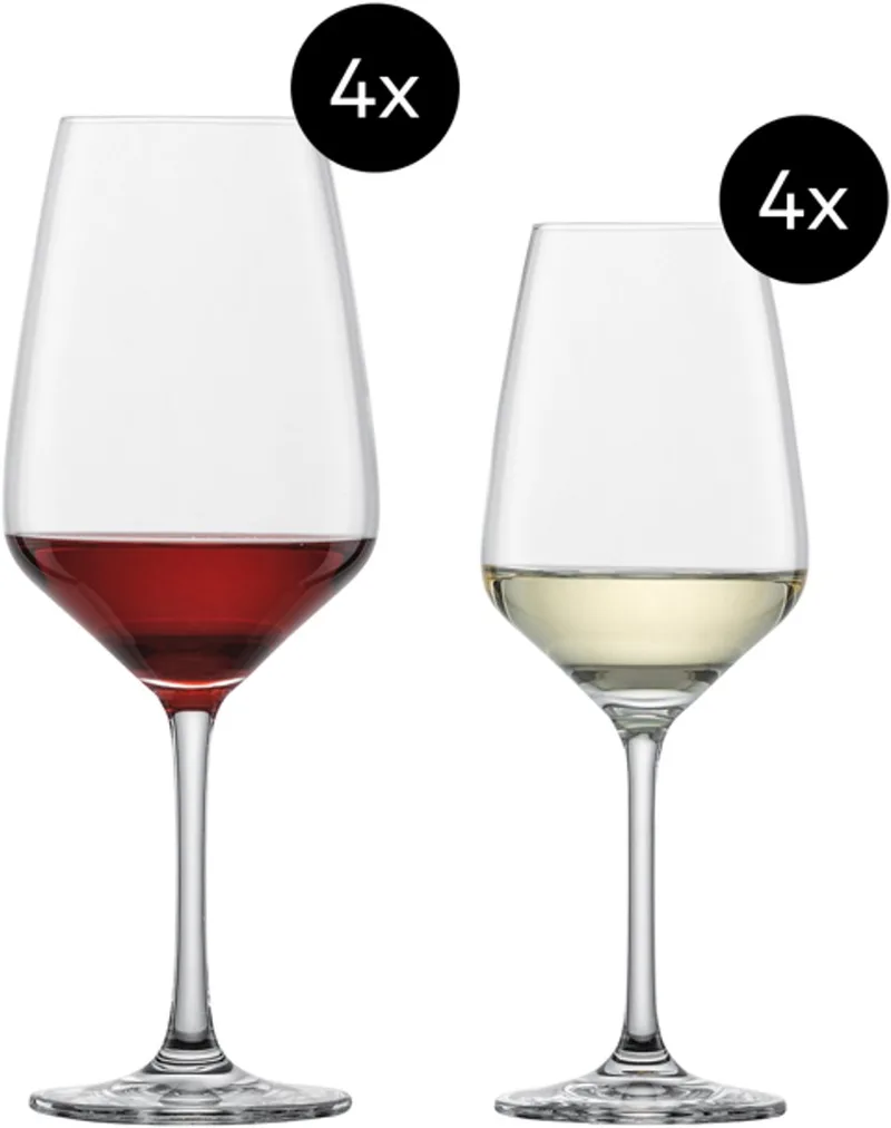 Tulip 8-delige wijnglazen set fra Schott Zwiesel i Gennemsigtig – produktbillede