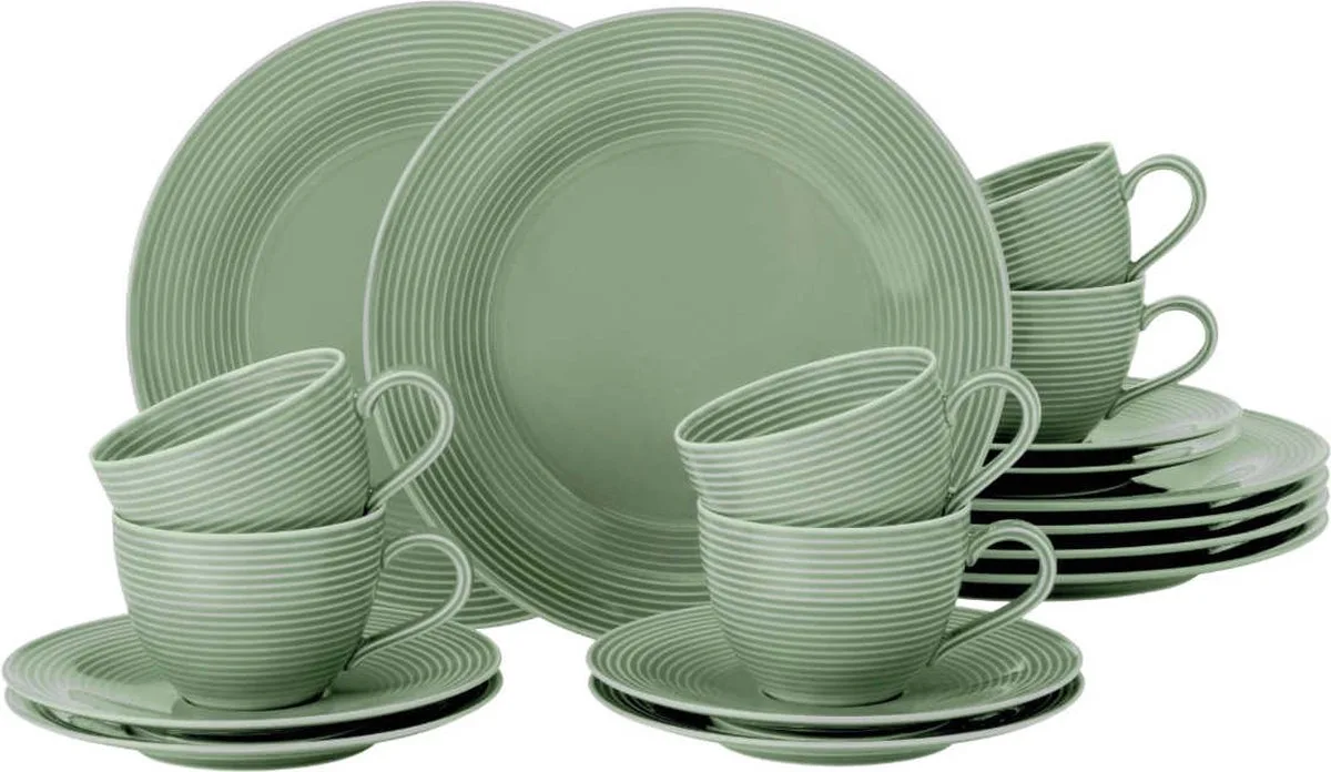 Beat Salbeigrün Koffieservies 18-delig. från Seltmann Weiden i Grön – produktbild