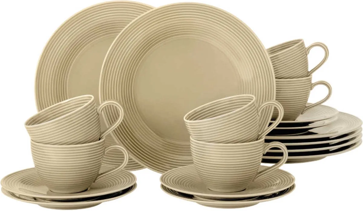 Beat Sandbeige Koffieservies 18-delig. van Seltmann Weiden in Beige – productfoto