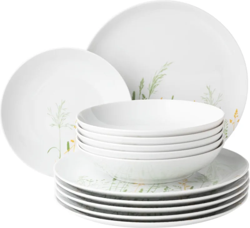 Liberty Meadow Grasses Green Tafelservice 12-delig. fra Seltmann Weiden i Hvid, Gekleurd – produktbillede