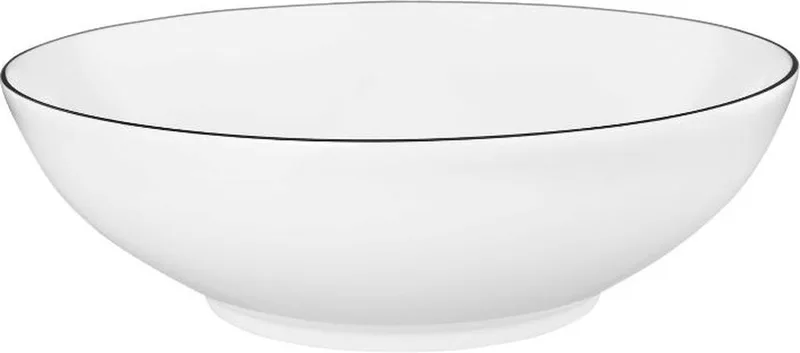 Lido Black Line Kom rond d: 23 cm / h: 7 cm / 1,7 L von Seltmann Weiden in Weiß, Schwarz – Produktfoto 1 von 3