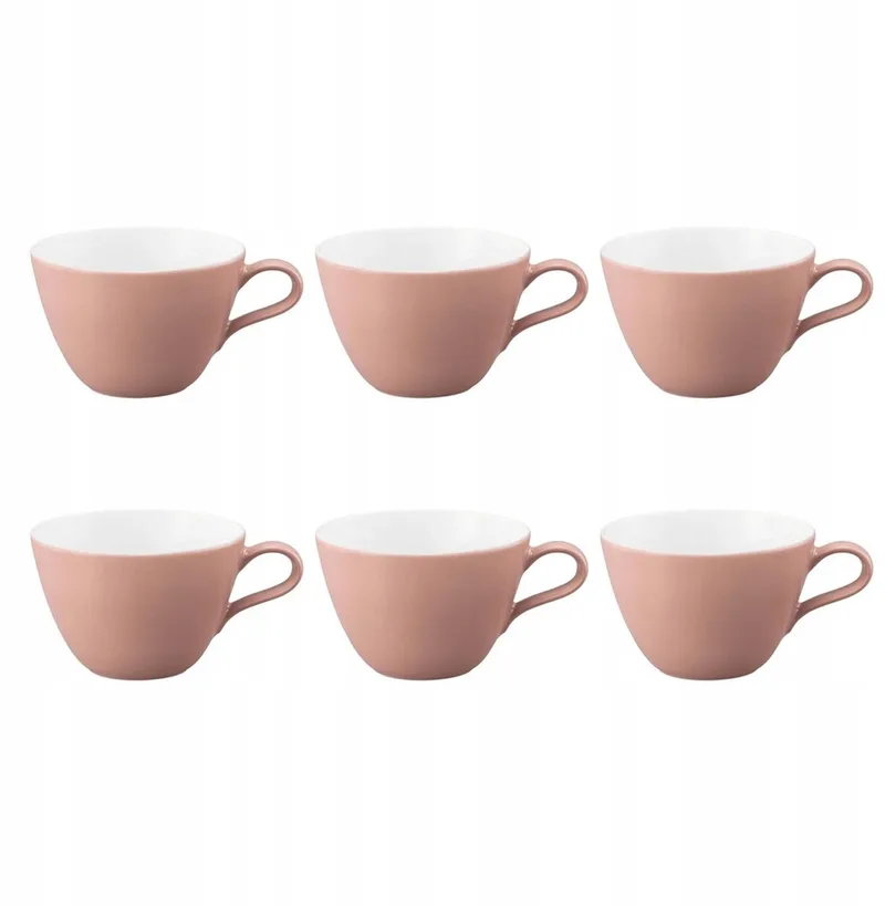 Life Fashion Posh Rose: Set van 6 koffiekopjes, 370 ml von Seltmann Weiden in Lichtroze – Produktfoto