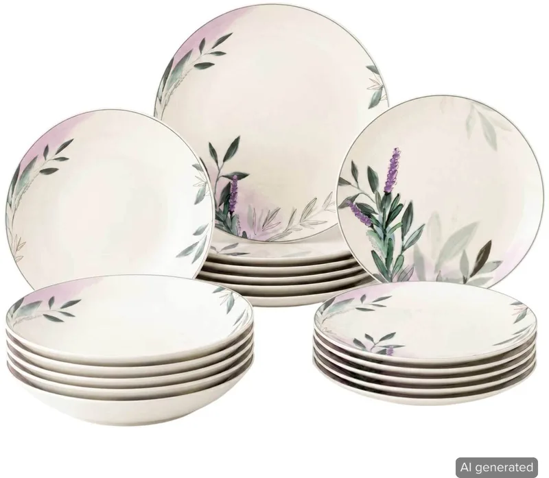 Teller-Set Savona Provence Set van 18 van Seltmann Weiden in Gekleurd-beige – productfoto