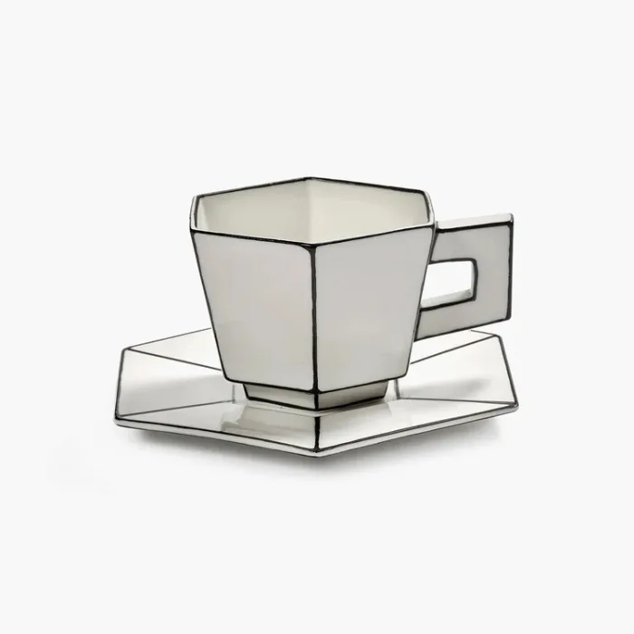 Carte Blanche - Cappuccinokop&schotel h7cm van Serax – productfoto