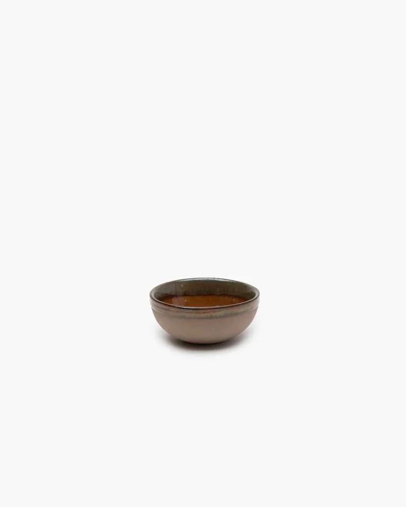 Surface by Sergio Herman Kom - Small - Ø9cm x H4cm - Grijs en Rusty Brown - 4 stuks by Serax in Roest – product photo