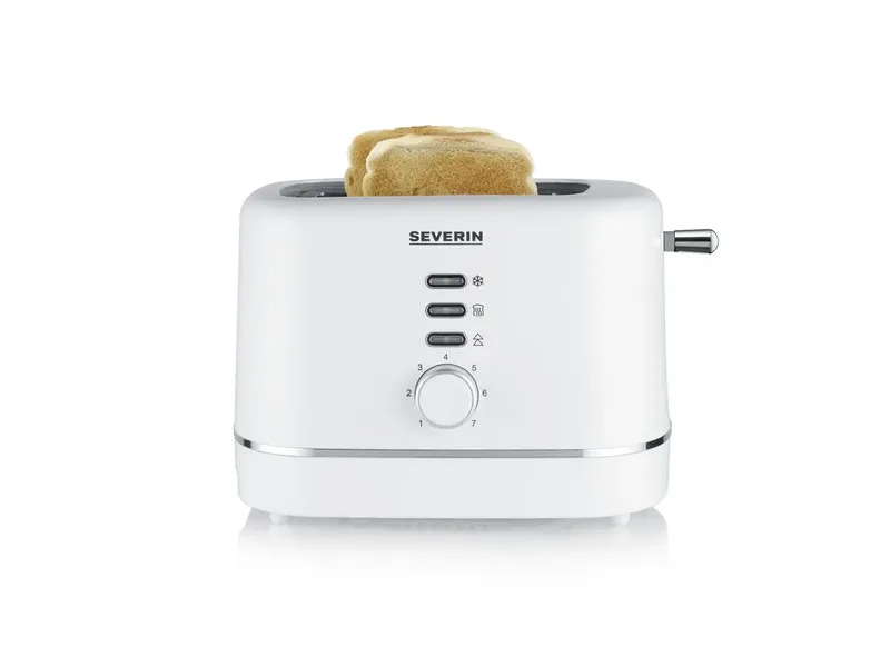 AT 4324 - Broodrooster met opzetstuk voor bolletjes - Ontdooifunctie - Instelbare bruiningsgraad by Severin in White, Silver – product photo 2 of 3