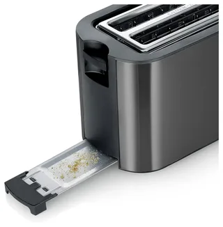 AT 9341 Broodrooster – Toaster - 2 lange sleuven - 6 standen – RVS von Severin in Schwarz – Produktfoto 2 von 2