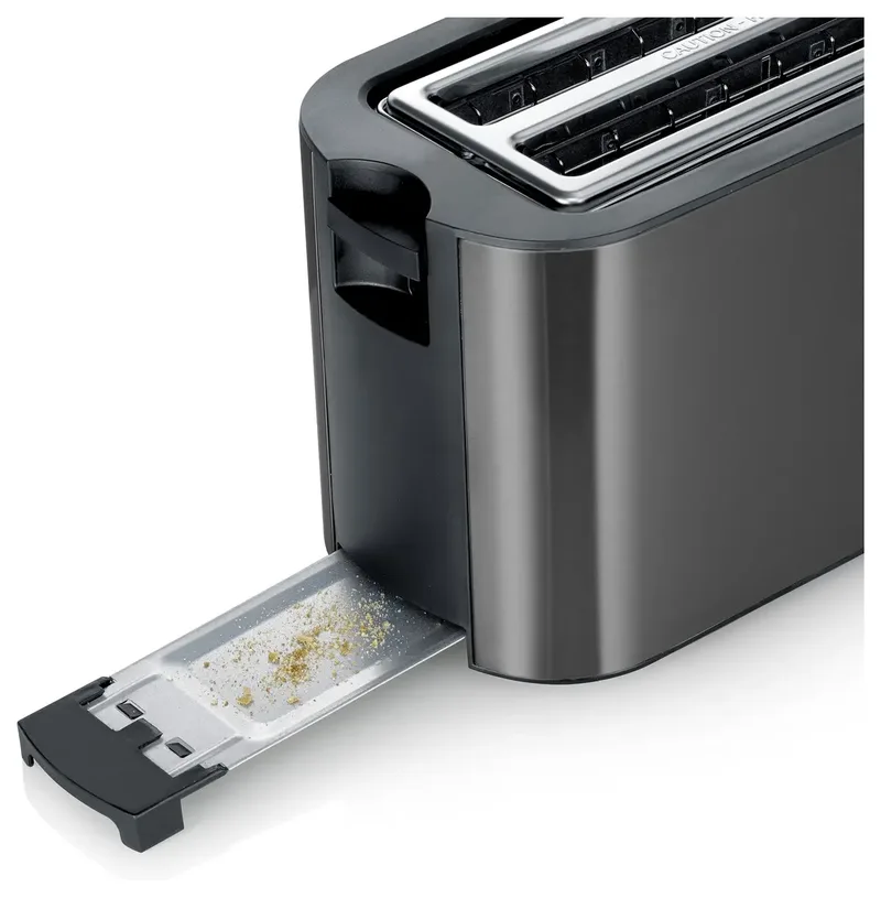 AT 9341 Broodrooster – Toaster - 2 lange sleuven - 6 standen – RVS von Severin in Schwarz – Produktfoto 2 von 2