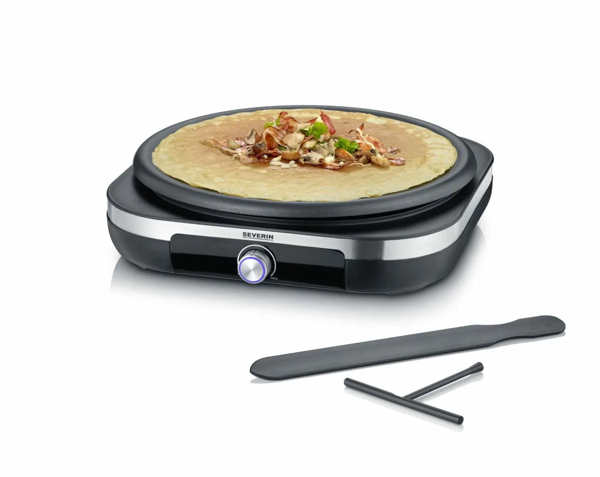 CM 2199 Crêpe-maker – XXL Grillplaat Ø 38 cm – Antiaanbaklaag – Voor Zoete en Hartige Crêpes fra Severin i Zwart XXL – produktbillede