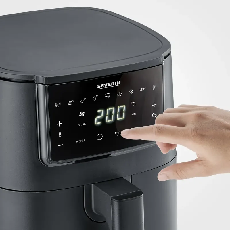 FR 2461 - Airfryer - Hetelucht friteuse - Touchscreen - 4 Liter - 70 tot 200 Graden - 1300 Watt von Severin in Schwarz – Produktfoto 2 von 3